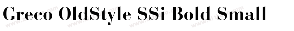 Greco OldStyle SSi Bold Small Caps字体转换